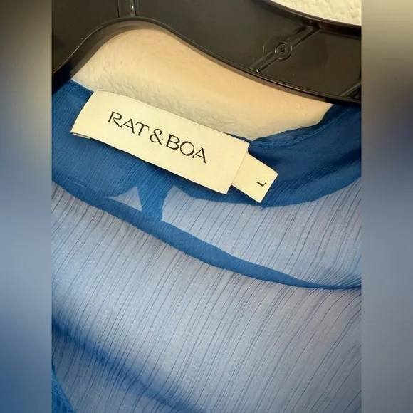 Rat & Boa Cobalt Blue Farretti sheer maxi dress L - Picture 9 of 12